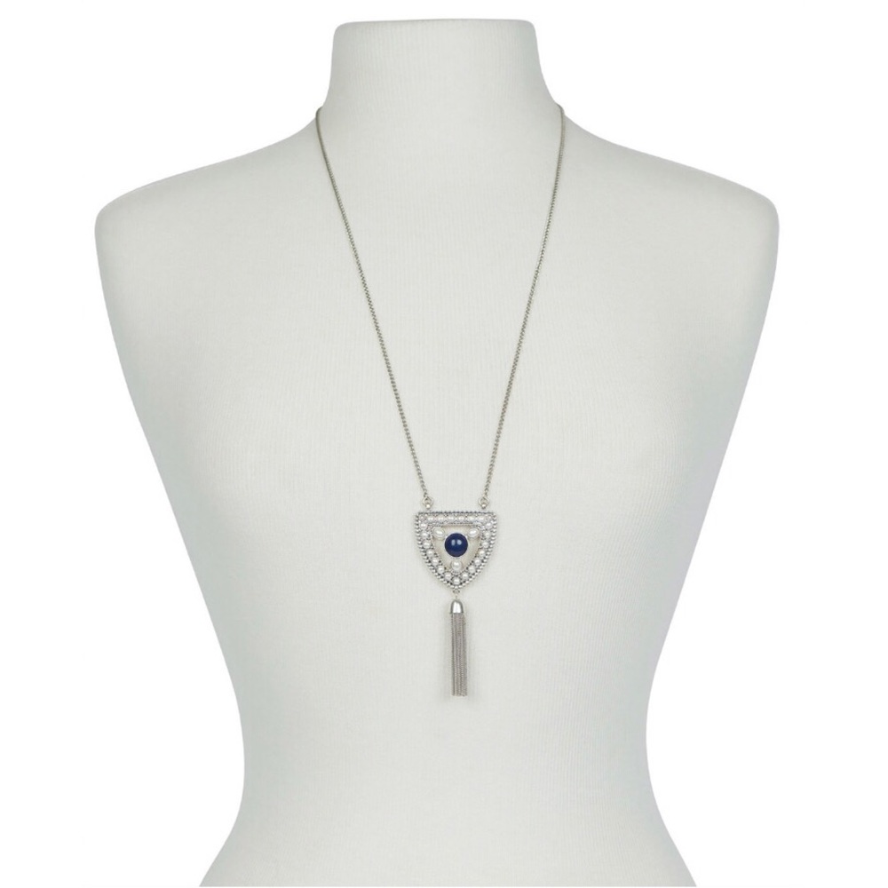 Lucky🍀Brand Silver-Tone Fringe Pendant Necklace